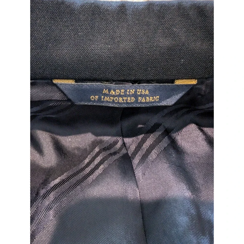 Mens 44 Brooks Brothers 1818 Madison X Loro Piana Black Gold Button Blazer